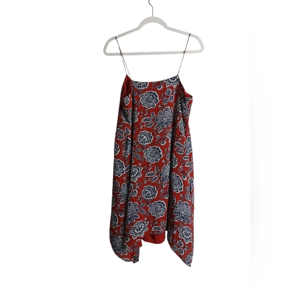 Madewell Red and Blue Spaghetti Strap Mini Sundress
